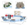 Large Wooden Sandbox for Kids, Blue, Spacious Outdoor Play Area, 85x85x25, Ideal for Ages 3-7