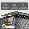 12'x18' Hardtop Gazebo, Outdoor Aluminum Frame Canopy with Galvanized Steel Double Roof