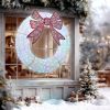48 Inch Lighted Wreath Decoration with Dual Color LED, Christmas Wreath with Daily Timer, Remote for Indoor Outdoor
