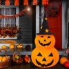 Halloween Decorations, 3 FT Pop Up Collapsible Pumpkin, Pre-Lit 50 LED Lighted Pupmkin Man with Star Hat