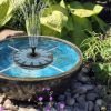 Solar Bird Bath Fountain with Stand, Floating Solar Water Fountain Pump for Pond Pool Garden Patio