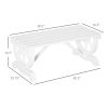 2-Person Garden Bench Outdoor Wagon Wheel Porch Bench for Backyard, Patio, Garden White