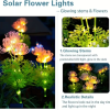 Red solar lantern with glowing flowers and stems, upgraded solar panels, solar lantern for outdoor garden decoration, courtyard decoration