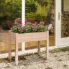 Raised Garden Bed with Legs, 34" x 18" x 30", Elevated Wooden Planter Box, Self-Draining with Bed Liner for Vegetables, Herbs, and Flowers Backyard
