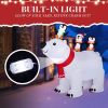 5FT Lighted Christmas Inflatable Decoration, Inflatable Polar Bear and Penguis