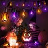 Halloween Lights, 27Ft 10 LED Bulbs Flickering Flame String Light