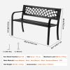Outdoor Bench 46 in Metal Garden Bench 480 lbs Park Patio Yard Porch Bench