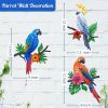 Metal Parrots Wall Art Decor Outdoor Decorations for Yard, Outdoor Garden Decor
