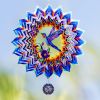 Hummingbird Gifts for Women Hummingbird Wind Spinner Birthday Gifts for Women Mom Grandma 12 inch 3D Stainless Steel Hanging Wind Spinners for Garden