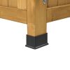Outdoor Wooden Storage Bench, Large Deck Box with Seating & Armrest, Patio Organizer Loveseat for Garden Porch Deck Backyard Poolside