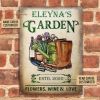CIFbuy Personalized Gardening Flowers Love Metal Sign Plant Smiles Grow Love Vintage Garden Wall Decor (TikTok, temu pick-up service)