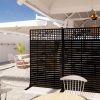 Metal Privacy Screens 72" H x 43.3" W Outdoor and Indoor Divider with Freestanding Decorative Privacy Screen for Balcony, Patio, Garden & Room Decor