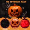 Light Up Plastic Pumpkins Outdoor Halloween Decorations Jack O Lantern Decor