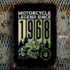 CIFbuy 1pc Vintage Motorcycle Legend 1968 Metal Sign, Retro 2D Flat Wall Decor For Man Cave, Bathroom, Bedroom, Garden, Home Office Kit TikTok, TikTok