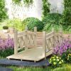 5' Wooden Garden Bridge Footbridge for Backyard Ponds, Creeks, Streams, Nature Wood