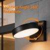 Motion Sensor Outdoor Wall Lights 360Â° Rotatable Wall Sconce,3000K/4000K/6000K Hardwired LED Porch Lights