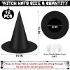 12 PCS Witch Hats, Black Hanging Witch Hats Porch Yard Decor