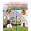 Double Shepherds Hooks for Outdoor, 8 Pack 76 Inch Heavy Duty Bird Feeder Pole, 3/4 Inch Thick Garden Hooks for Hanging Hummingbird Feeder