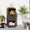 Outdoor Storage Cabinet with Drawer and 3 Shelves for Backyard