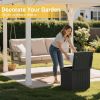 31 Gallon Storage Box with Lid for Patio Furniture, Garden Tools, Pool Supplies, Waterproof and UV Resistant, Lockable, Dark Black