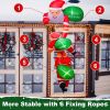 8 Foot Inflatable Santa Claus Christmas Decoration - 6 LED Lights for Night Glow, Quick Inflation , 4 Suction Cups & 6 Ropes (Secure Hanging)