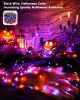 Brizled Orange & Purple Halloween Lights, 2 Pack Total 78FT 240 LED Solar Halloween Fairy Lights, 8 Modes Outdoor Orange Fairy Light