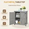 Potting Bench with Storage Cabinet and Metal Table Top for Outdoor Patio,Outdoor Work Station Table