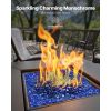Fire Glass, 10LBS/4.5KG High-Temperature Resistant Fireplace Rocks, 3/4-Inch / 19.05 mm Reflective & Smokeless Firepit Glass Beads