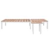 Sun Lounger with Table Aluminum WPC and Brown