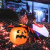 4.9 x 4.6 Feet Inflatable Spider with Pumpkin and Rotating Light