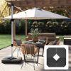 Freestanding Umbrella Base: Heavy-Duty, Adjustable for Water or Sand Filling, 132/176 lbs, Black|