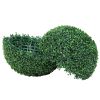 Artificial Topiaries Boxwood Trees, 16' Tall (2 Pieces), Ball-Shape Faux Topiaries Plant, All-year Green Feaux Plant Decorative Balls for Backyard