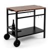 Stainless Steel Outdoor Grill Prep Table with Storage Cabinet Spice Rack & Tool Hooks