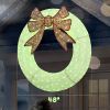 48 Inch Lighted Wreath Decoration with Dual Color LED, Christmas Wreath with Daily Timer, Remote for Indoor Outdoor