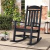 Outdoor HDPE Rocking Chair, Weather Resistant Adirondack Rocker with High Back, 400 lbs Weight Capacity for Patio, Porch, Garden, Backyard, Balcony