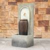 Outdoor Fountain, Lightweight Garden Water Feature with Pump