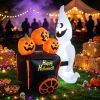 Halloween Inflatable Outdoor Decoration with LED Lights, Weather Resistant 210T Polyester Blow Up Decor with Blower