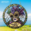 CIFbuy Colorful Suncatcher Hanging Decor Acrylic Mask Glass Effect Room Garden Porch Party Scene Decoration Gift (TikTok, temu pick-up service)