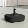 Patio Umbrella Base Outdoor Umbrella Stand with Wheels for 1.5"/1.9" Umbrella Poles
