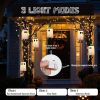 Halloween Decorations Outdoor,Set of 3 Halloween Hanging Decor with Cone Caps, Multiple Lighting Effects