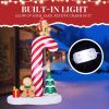 8.2FT Lighted Christmas Inflatable Decoration, Inflatable Giant Candy Cane with Gingerbread Men
