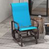 Gliding Lounger Chair, Blue Single Rocker with Lightweight Metal & Mesh Construction