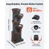 Outdoor Water Fountain, 49.61 in Height Fountain and Waterfall, 5-Tier Floor Standing Jar-Shaped Cascading Fountains with LED Light and Pump