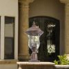 21"(H) Vintage Outdoor Lamp Post Light, Waterproof Garden Patio Lantern with Clear Glass Shade, Classic Bronze Finish, Ideal for Yard, Porch, Walkway