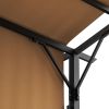 10 x 10 ft Outdoor Pergola, Arched Top Metal Pergola, Retractable Pergola with Sun Shade Canopy, Large Patio Shelter Pavilion