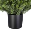 Artificial Topiary Cedar Trees, 36 inch 2 Set Faux Pine Shrubs Plants, Fake Silk Tree Look Real
