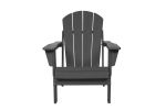 Folding Adirondack Chair with Side Table, 3-Piece Adirondack Chair Set, Gray(includes 2 Chairs and 1 Table)