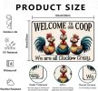 Chicken Gifts Vintage Chicken Welcome To Our Coop Tin Sign for Chicken-Coop Farm Kitchen Garden Yard Decor