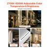 Outdoor Wall Lights, 2 Pack, 47.2 Inch Long Strip Modern Exterior Wall Sconce Light Fixtures, 2700K-6000K, IP65 Waterproof Anti-Rust