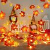 2 Pack & Timer Thanksgiving Decorations Fall Garland with Pumpkin Lights Fall Decorations for Home